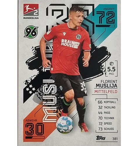 Topps Match Attax Bundesliga 2021/22 Nr 381 Florent Muslija