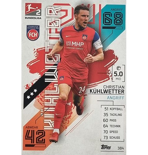 Topps Match Attax Bundesliga 2021/22 Nr 384 Christian Kühlwetter