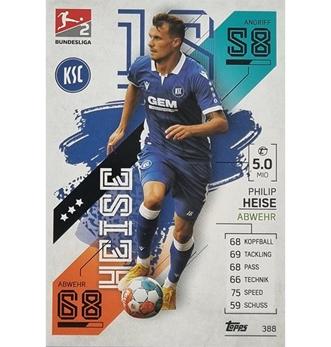 Topps Match Attax Bundesliga 2021/22 Nr 388 Philip Heise