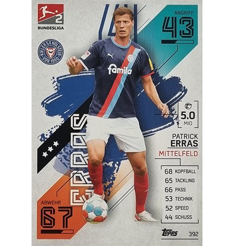 Topps Match Attax Bundesliga 2021/22 Nr 392 Patrick Erras