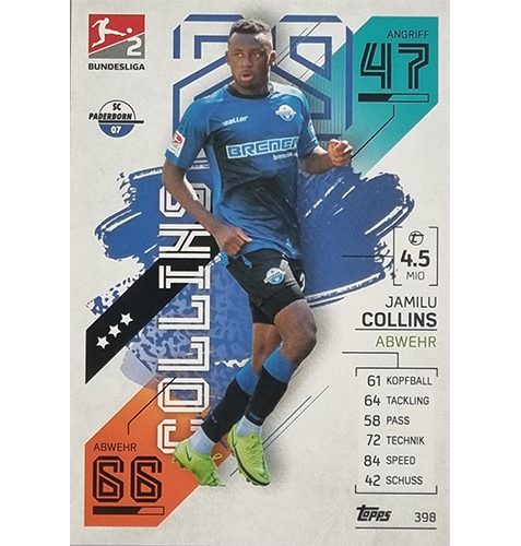 Topps Match Attax Bundesliga 2021/22 Nr 398 Jamilu Collins