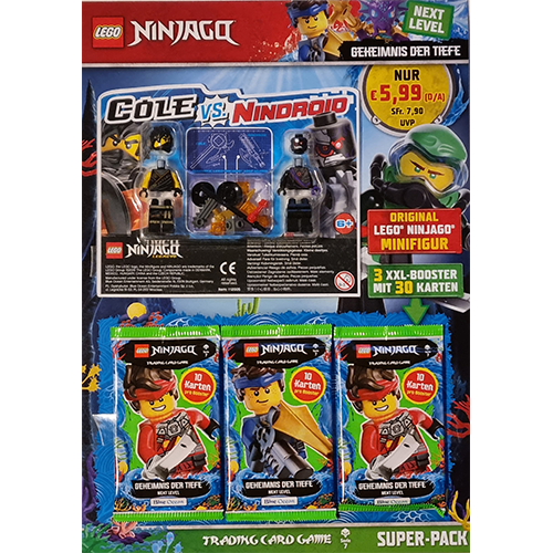 Lego Ninjago Serie 7 Next Level TCG Geheimnisse der Tiefe - 1x Super Pack COLE VS NINDROID