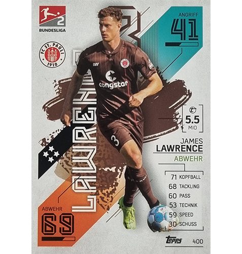 Topps Match Attax Bundesliga 2021/22 Nr 400 James Lawrence