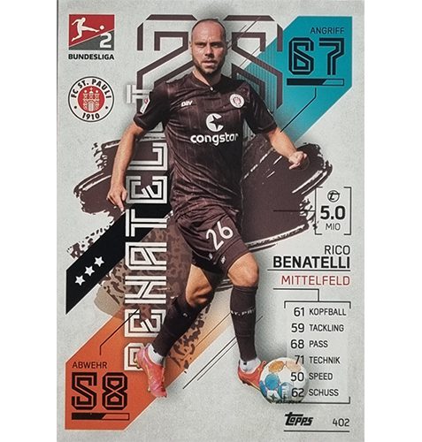 Topps Match Attax Bundesliga 2021/22 Nr 402 Rico Benatelli