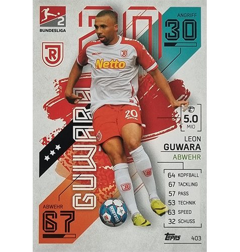 Topps Match Attax Bundesliga 2021/22 Nr 403 Leon Guwara