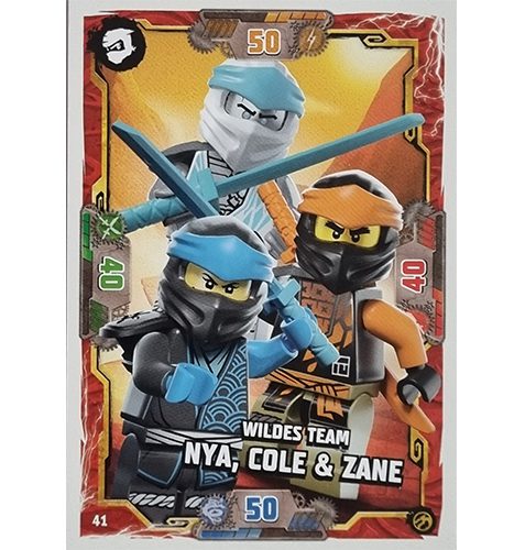 Lego Ninjago Serie 7 Trading Cards Geheimnisse der Tiefe - Nr 041 Wildes Team Nya