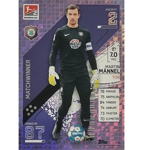 Topps Match Attax Bundesliga 2021/22 Nr 415 Martin Männel