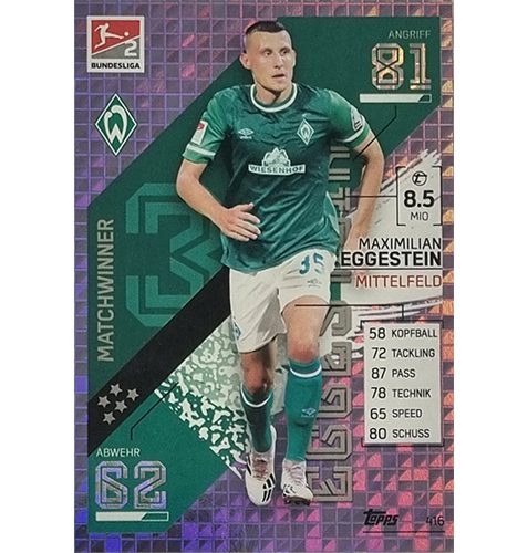 Topps Match Attax Bundesliga 2021/22 Nr 416 Maximilian Eggestein