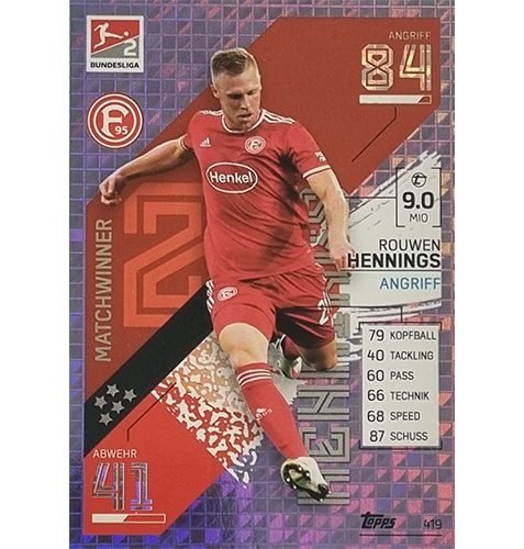 Topps Match Attax Bundesliga 2021/22 Nr 419 Rouwen Hennings