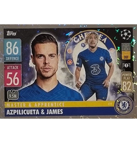 Topps Champions League 2021/2022 Nr 419 Azpilicueta und James