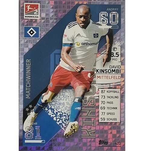 Topps Match Attax Bundesliga 2021/22 Nr 420 David Kinsombi