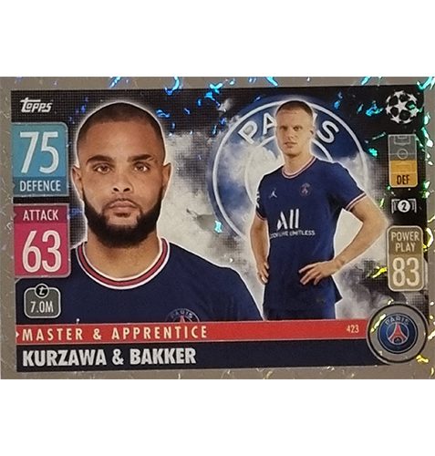 Topps Champions League 2021/2022 Nr 423 Kurzawa und Bakker