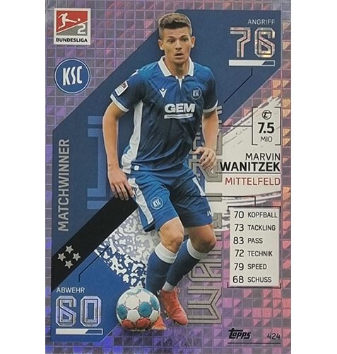 Topps Match Attax Bundesliga 2021/22 Nr 424 Marvin Wanitzek