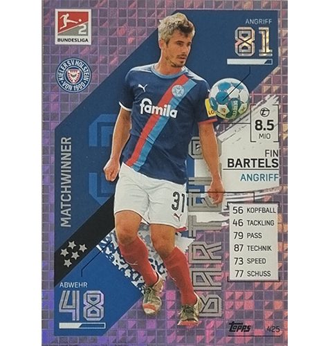 Topps Match Attax Bundesliga 2021/22 Nr 425 Fin BartelsTopps Match Attax Bundesliga 2021/22 Nr 425 Fin Bartels