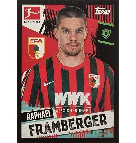 Topps Bundesliga Sticker Saison 2021/2022 Nr 043 Raphael Framberger