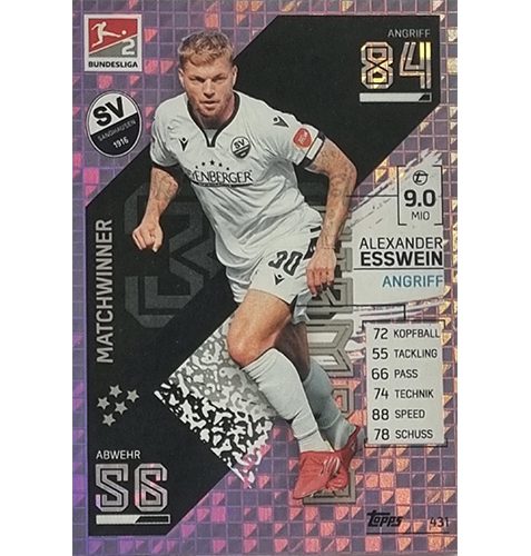 Topps Match Attax Bundesliga 2021/22 Nr 431 Alexander EssweinTopps Match Attax Bundesliga 2021/22 Nr 431 Alexander Esswein