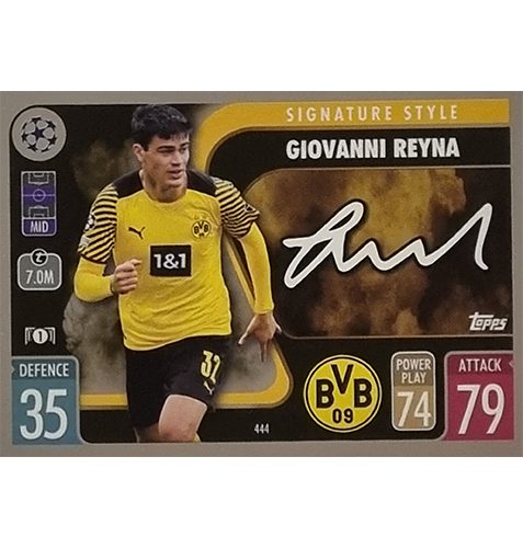 Topps Champions League 2021/2022 Nr 444 Giovanni Reyna