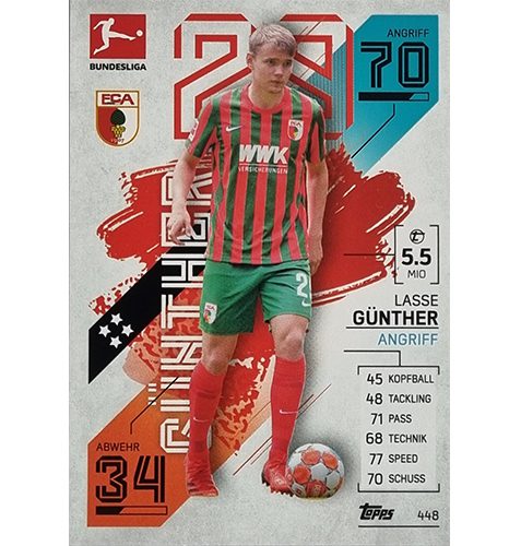 Topps Match Attax Extra 2021/22 Bundesliga - 448 Lasse Günther