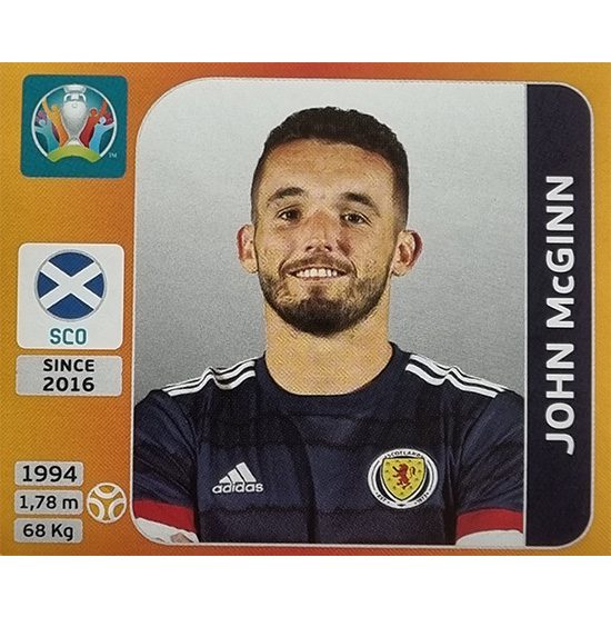 Panini EURO 2020 Sticker Nr 448 John McGinn