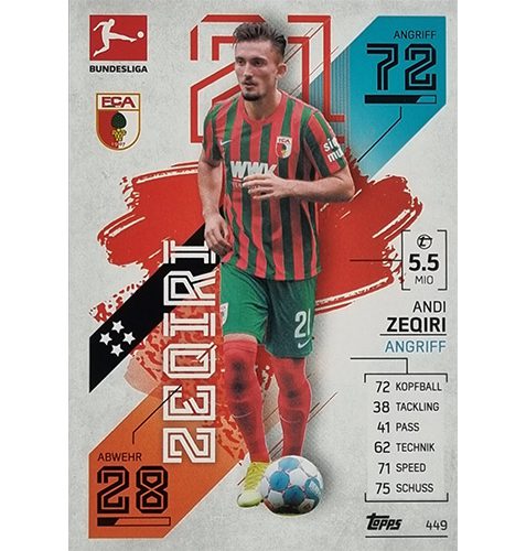 Topps Match Attax Extra 2021/22 Bundesliga - 449 Andi Zeqiri