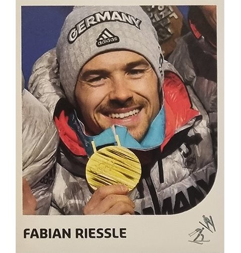 Panini Winterspiele 2022 Peking Sticker Nr 045 Fabian Riessle