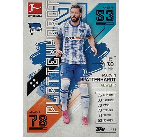 Topps Match Attax Extra 2021/22 Bundesliga - 455 Marvin Plattenhardt