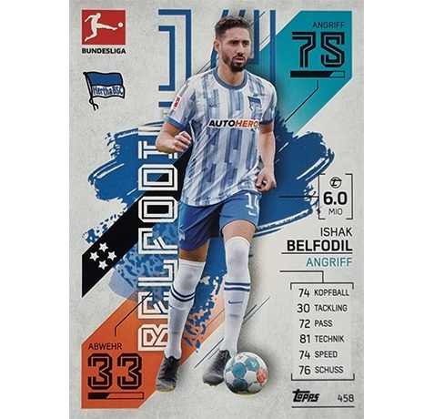 Topps Match Attax Extra 2021/22 Bundesliga - 458 Ishak Belfodil