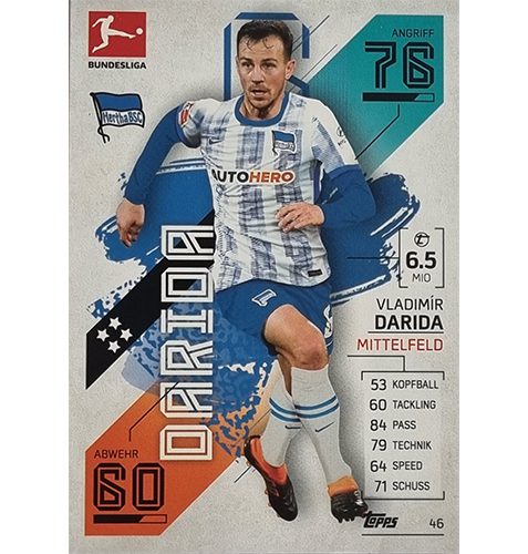 Topps Match Attax Bundesliga 2021/22 Nr 046 Vladimir Darida