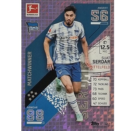 Topps Match Attax Extra 2021/22 Bundesliga - 462 Suat Serdar Matchwinner