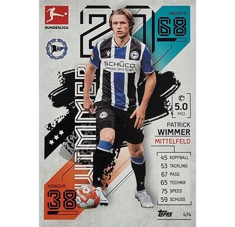 Topps Match Attax Extra 2021/22 Bundesliga Nr - 474 Patrick Wimmer