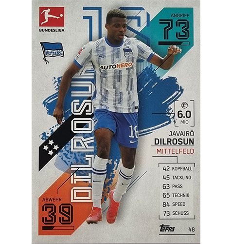 Topps Match Attax Bundesliga 2021/22 Nr 048 Javairo Dilrosun