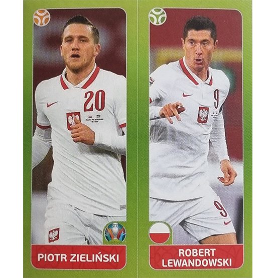 Panini EURO 2020 Sticker Nr 484 Zielinski Lewandowski