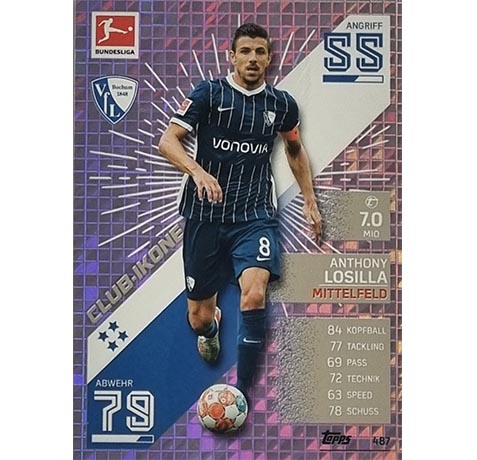 Topps Match Attax Extra 2021/22 Bundesliga Nr - 487 Anthony Losilla Club-Ikone