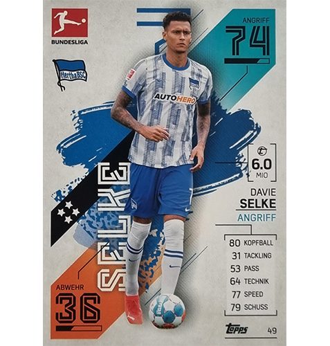 Topps Match Attax Bundesliga 2021/22 Nr 049 Davie Selke