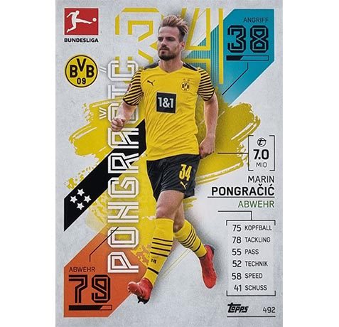 Topps Match Attax Extra 2021/22 Bundesliga - 492 Marin Pongracic