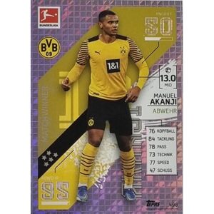 Topps Match Attax Extra 2021/22 Bundesliga - 498 Manuel Akanji Matchwinner