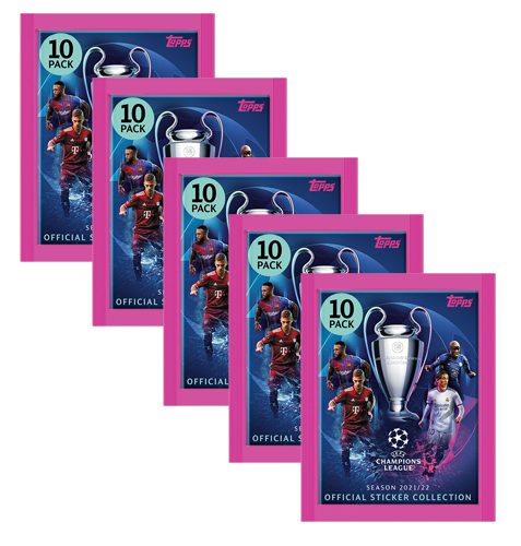 Topps Champions League Sticker 2021/2022 5x Stickertüten