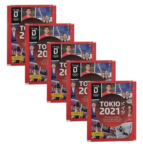 Panini Team Deutschland Teil 2 Tokio 2021 Sticker 5x Tüten