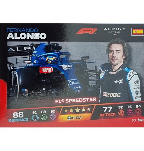 Turbo Attax 2021 050 Fernando Alonso