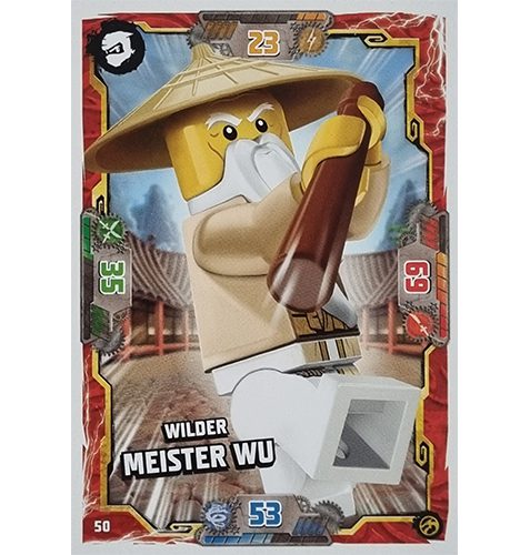 Lego Ninjago Serie 7 Trading Cards Geheimnisse der Tiefe - Nr 050 Wilder Meister Wu