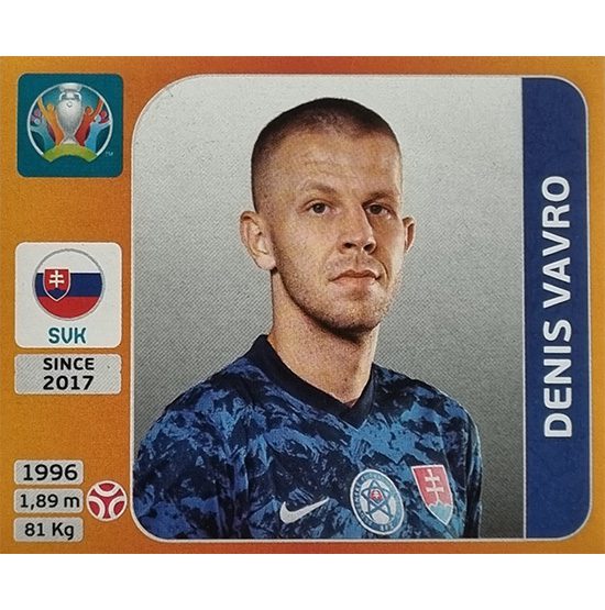 Panini EURO 2020 Sticker Nr 501 Denis Vavro