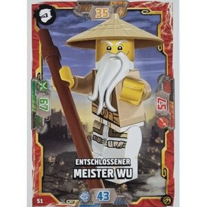 Lego Ninjago Serie 7 Trading Cards Geheimnisse der Tiefe - Nr 051 Entschlossener Meister Wu