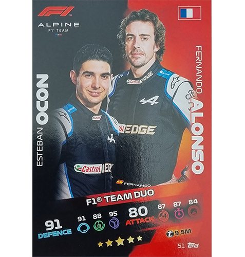 Turbo Attax 2021 Nr 051 Ocon Alonso