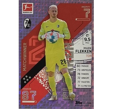 Topps Match Attax Extra 2021/22 Bundesliga - 516 Mark Flekken Matchwinner