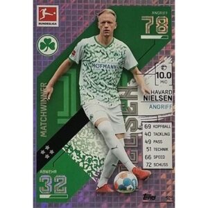 Topps Match Attax Extra 2021/22 Bundesliga Nr - 525 Havard Nielsen Matchwinner