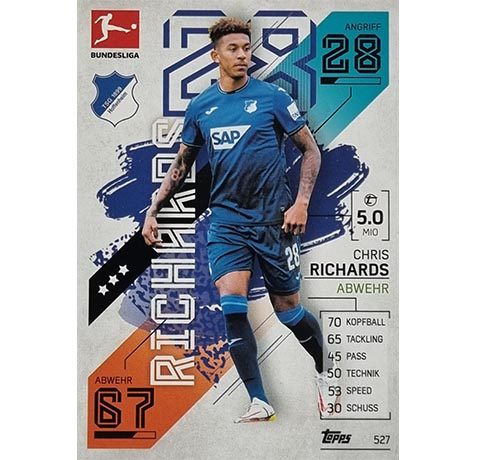 Topps Match Attax Extra 2021/22 Bundesliga Nr - 527 Chris Richards