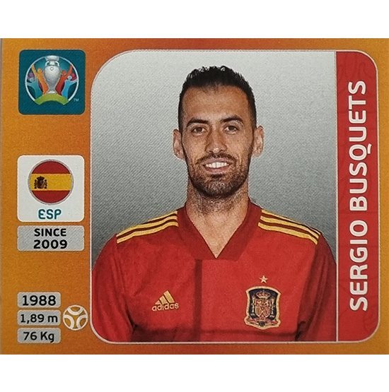 Panini EURO 2020 Sticker Nr 527 Sergio Busquets