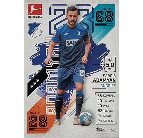 Topps Match Attax Extra 2021/22 Bundesliga Nr - 530 Sargis Adamyan