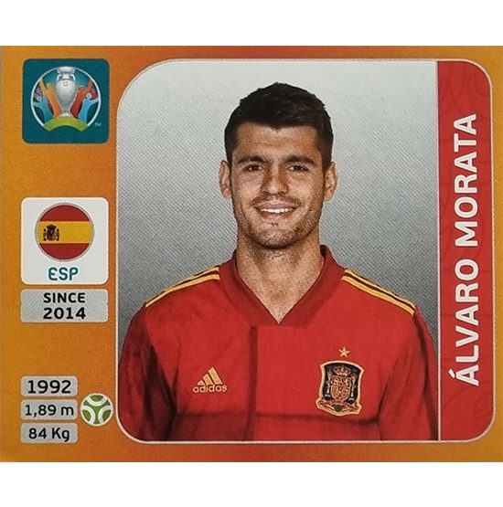 Panini EURO 2020 Sticker Nr 530 Alvaro Morata Tournament Edition Sticker EM 2020 Sticker und Co