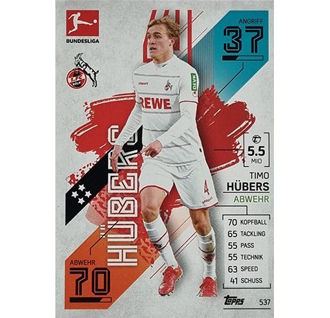 Topps Match Attax Extra 2021/22 Bundesliga Nr - 537 Timo Hübers